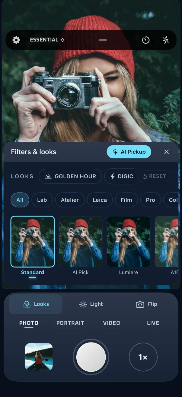 Camera in the Deep Space theme